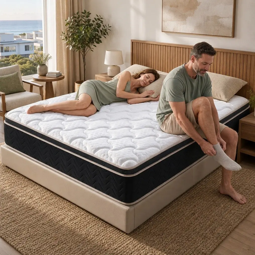 King Size Mattress Firm Copper Infused Memory Foam 35cm Euro Top Pocket Spring