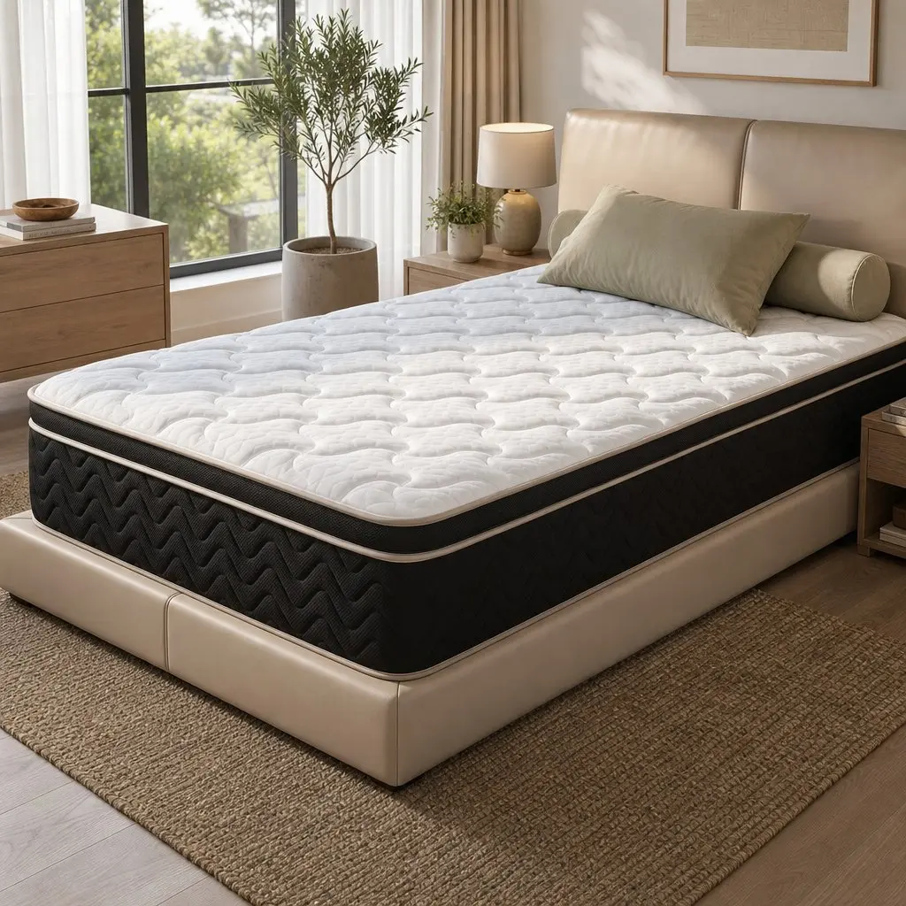 Single Mattress Euro Top 35cm Firm Pocket Spring Copper Memory Foam with Edge Support