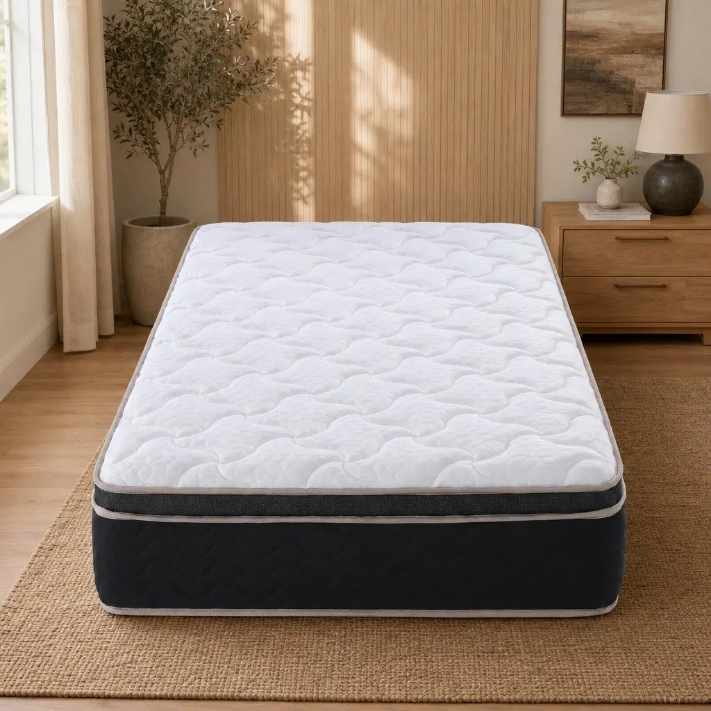 Single Mattress Euro Top 35cm Firm Pocket Spring Copper Memory Foam with Edge Support