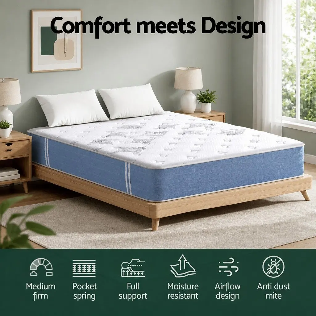 Double Mattress with Bamboo Fibre Euro Top