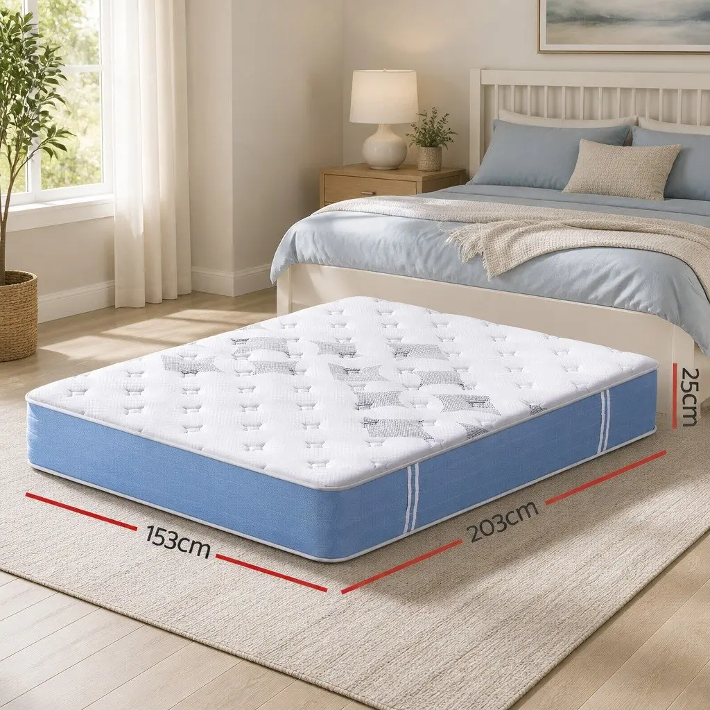 25cm Queen Mattress with Pocket Springs and Euro Top