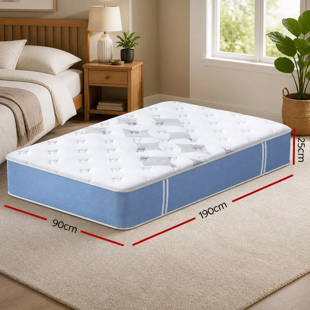 25cm Single Mattress with Pocket Springs