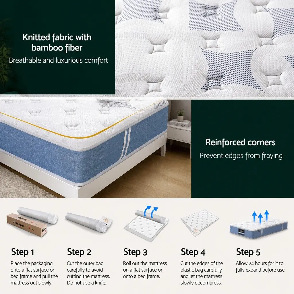 25cm Single Mattress with Pocket Springs