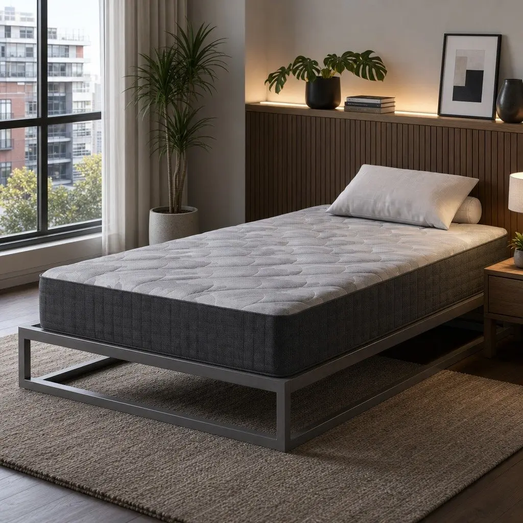 King Single Mattress Firm 30cm Pocket Spring 5-Zone Support Breathable Knitted Fabric