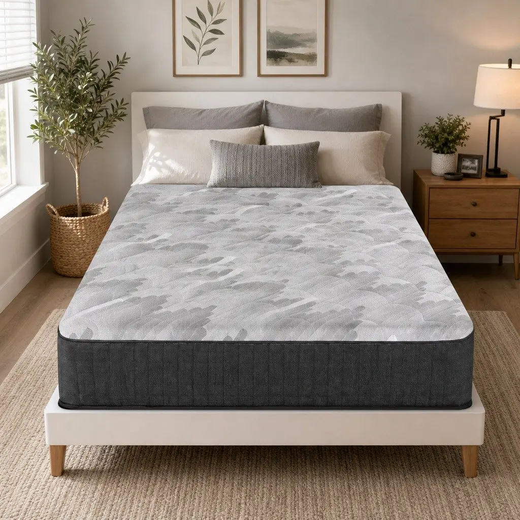 King Single Mattress Firm 30cm Pocket Spring 5-Zone Support Breathable Knitted Fabric