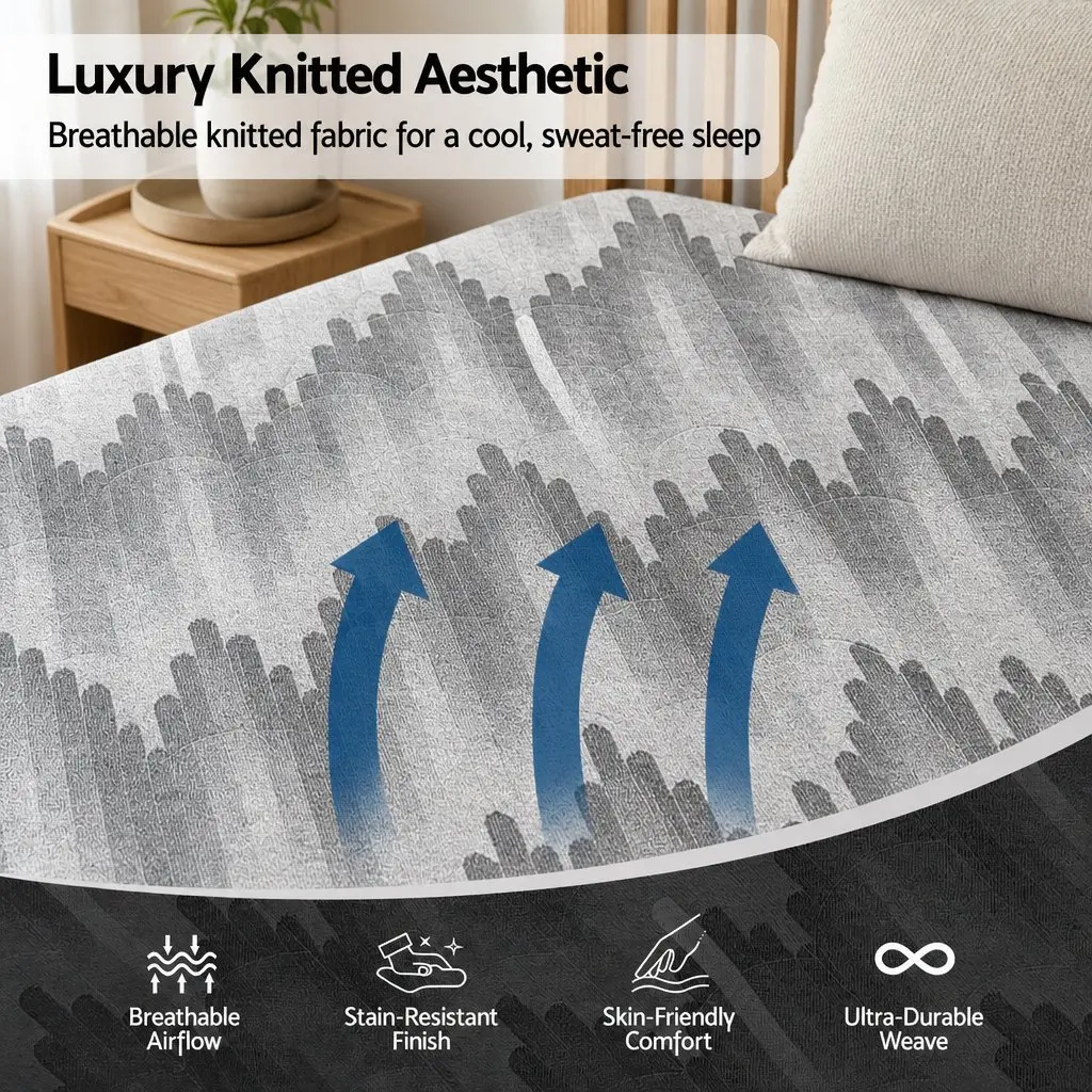 Double Mattress Firm Comfort 30cm Pocket Spring 5-Zone Support Breathable Fabric