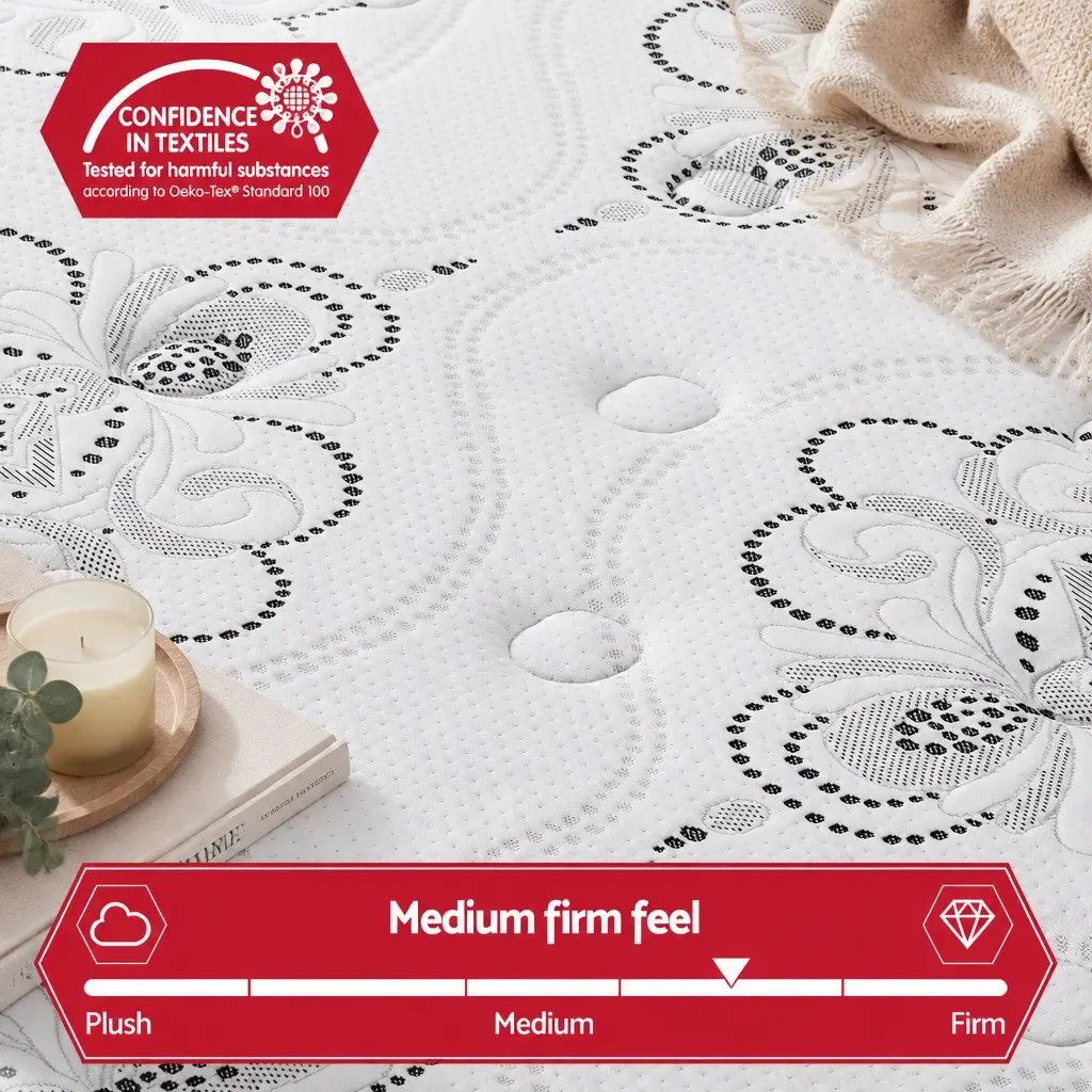King Size Mattress Euro Top 30cm Pocket Spring Medium Firm Foam