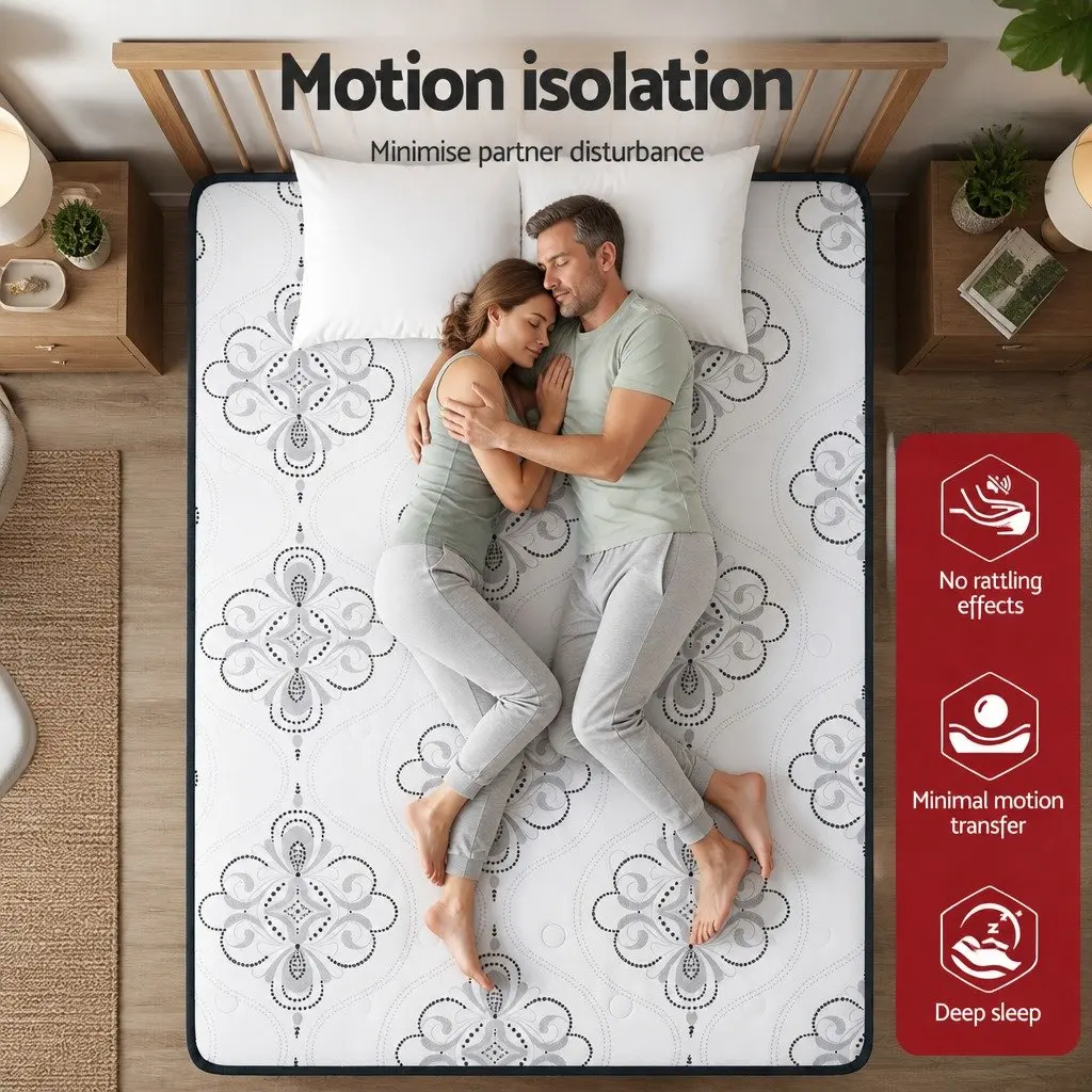 King Size Mattress Euro Top 30cm Pocket Spring Medium Firm Foam
