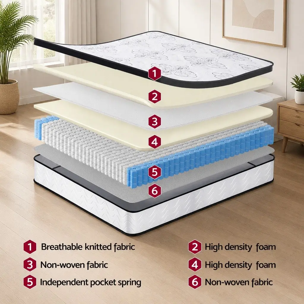 30cm Queen Mattress with Pocket Springs and Euro Top