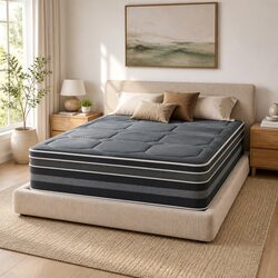 Kristie Series King Size Mattress 35cm Hybrid Grey
