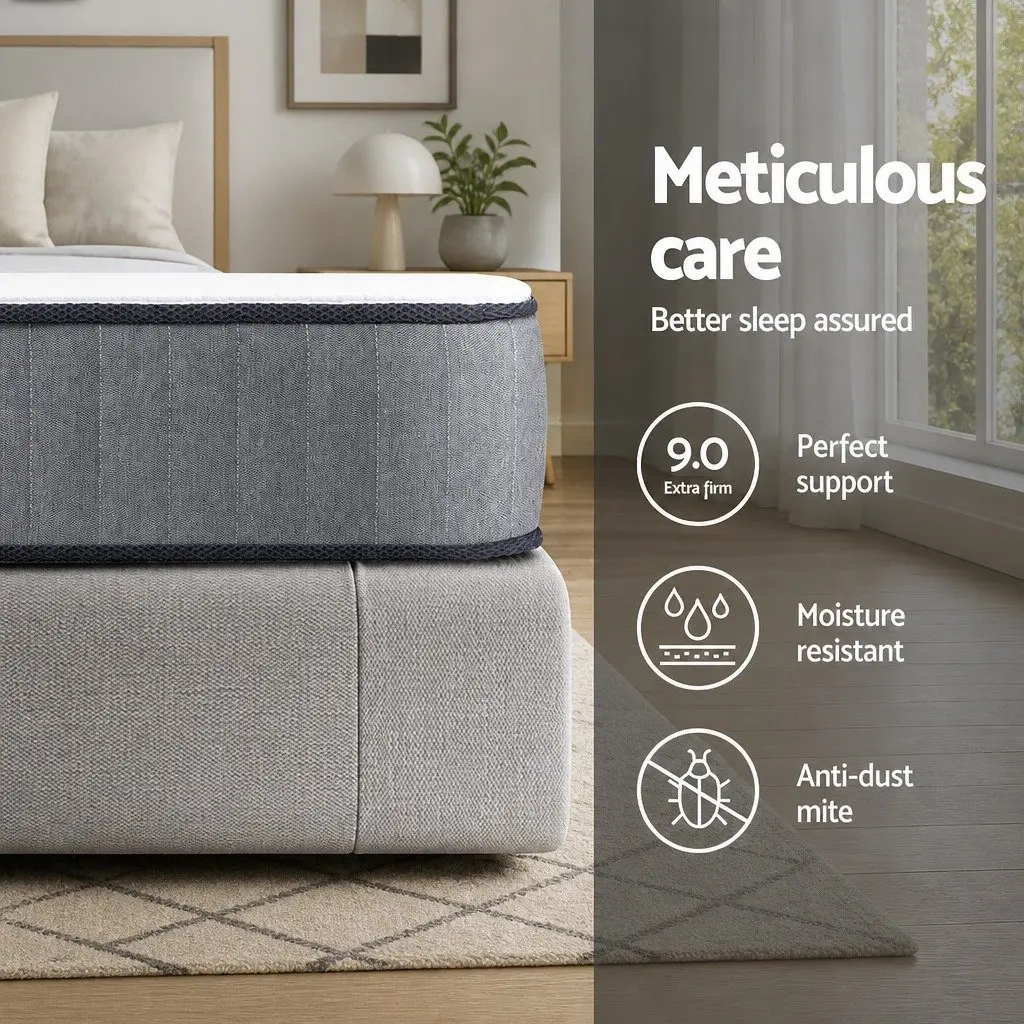 King Single Mattress 23cm Extra Firm Support Hypoallergenic