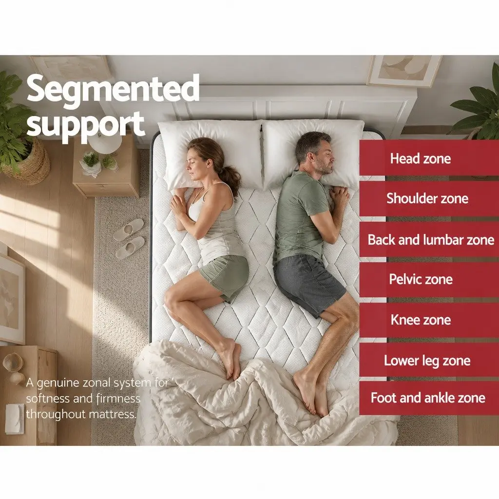 King Single Mattress Extra Firm 28cm Hypoallergenic Pocket Spring Support Belgium Knitted Fabric