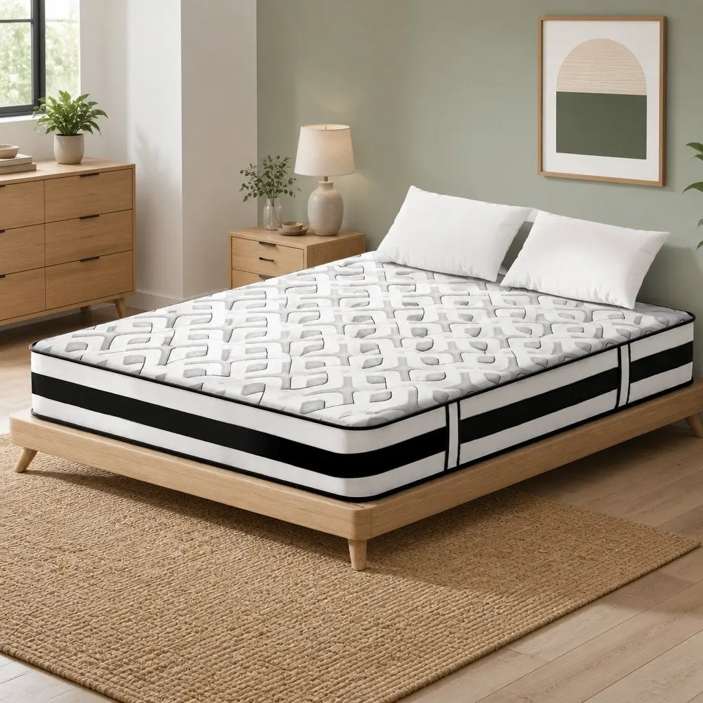 Grey Double Mattress 24cm Ultra Firm with Pocket Springs