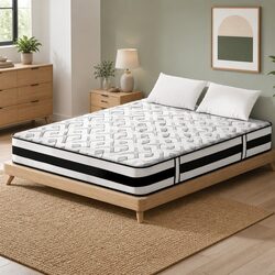Grey Double Mattress 24cm Ultra Firm with Pocket Springs