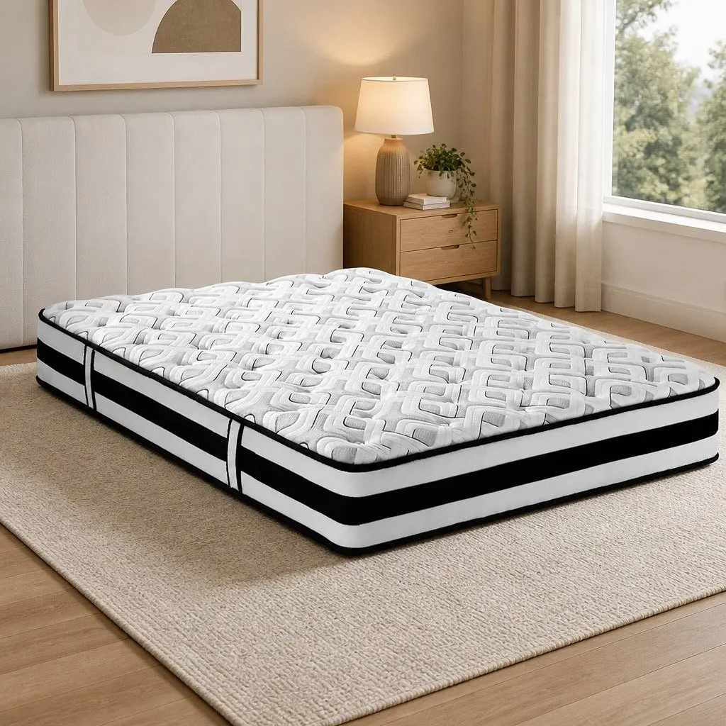 Grey Double Mattress 24cm Ultra Firm with Pocket Springs