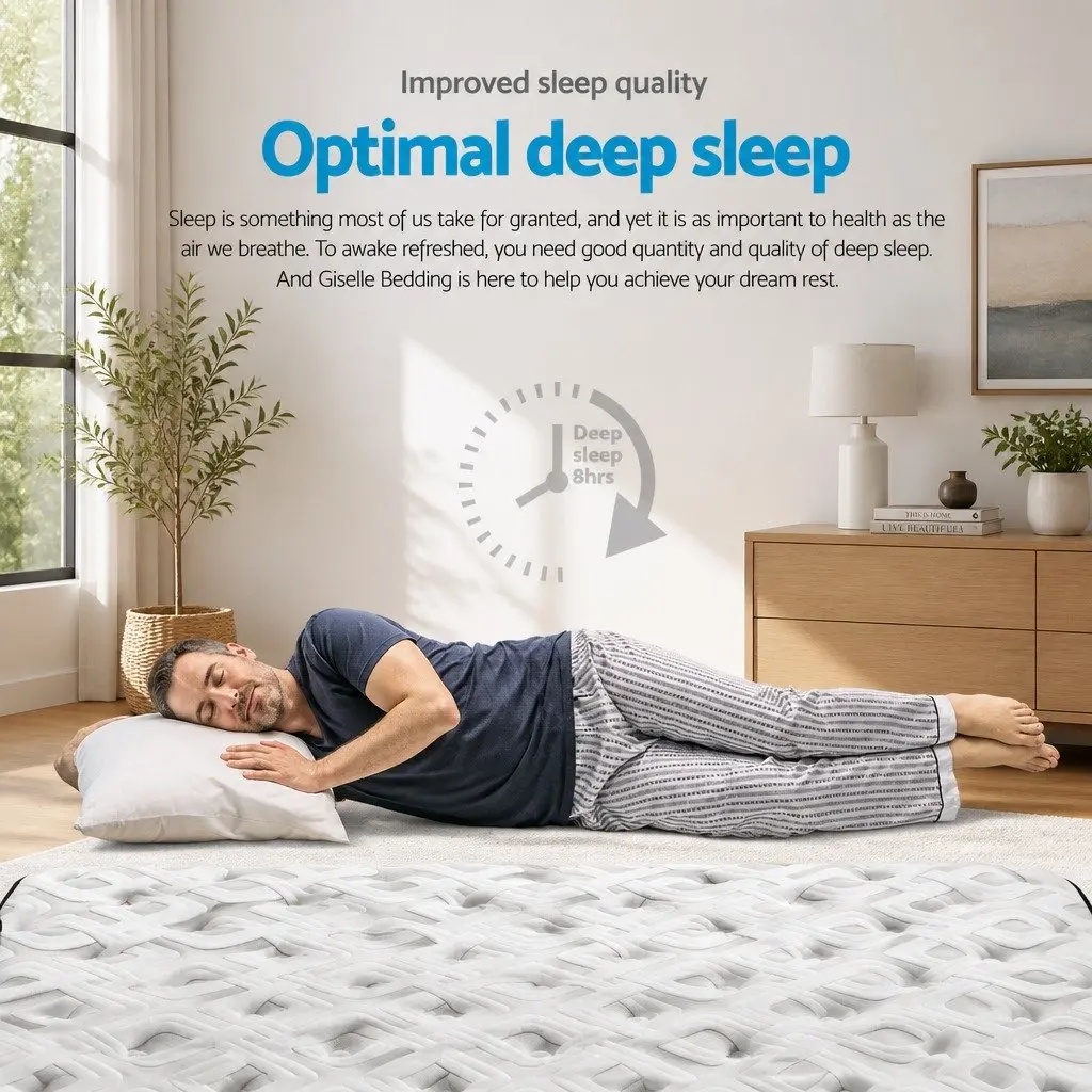Grey Double Mattress 24cm Ultra Firm with Pocket Springs