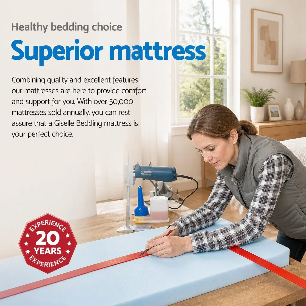 Grey Double Mattress 24cm Ultra Firm with Pocket Springs