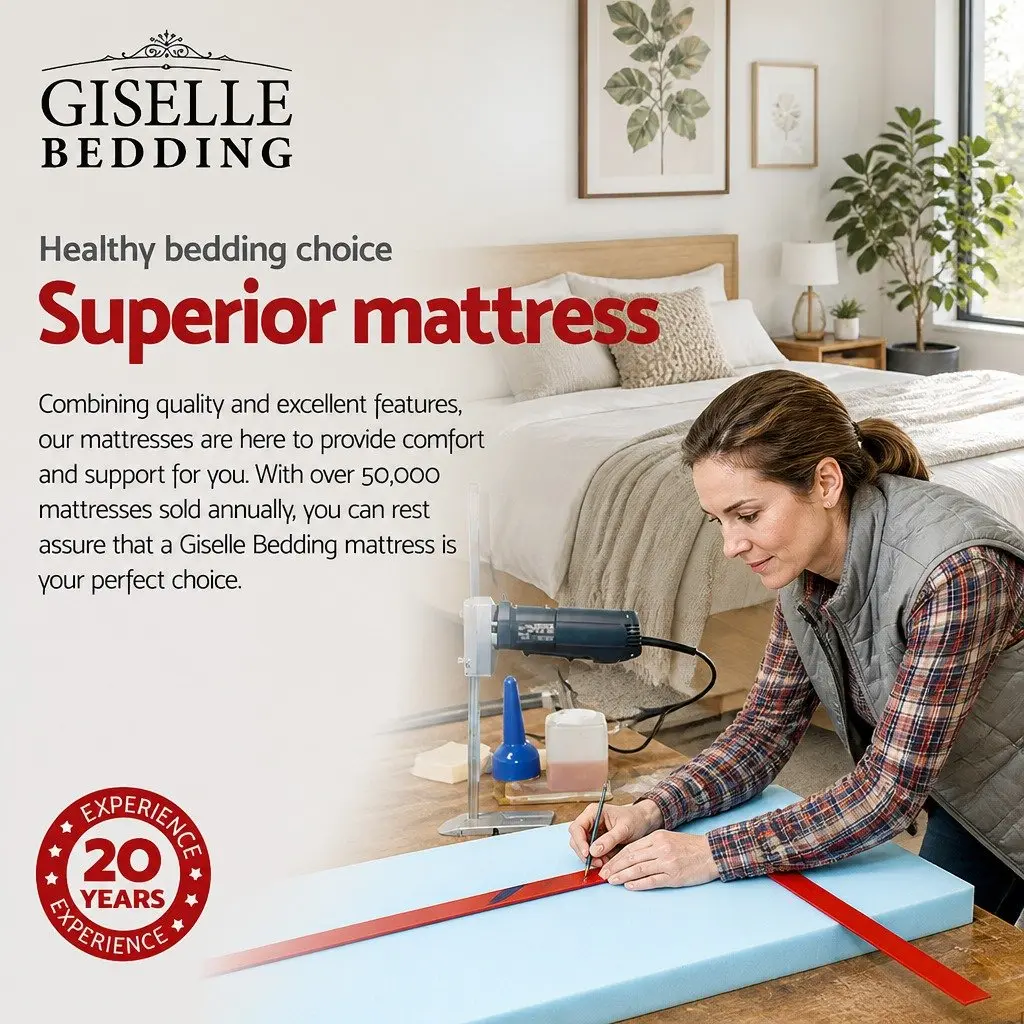 King Mattress Ultra Firm Pocket Spring Support 24cm Grey High Density Foam