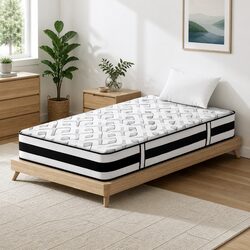 Comfort-Enhancing Single Mattress 24cm Ultra Firm Grey