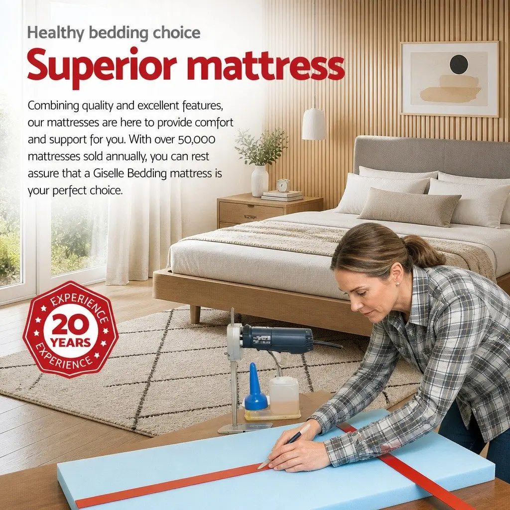 Single Mattress 24cm Ultra Firm Grey Tight Top Pocket Spring Support Sleep
