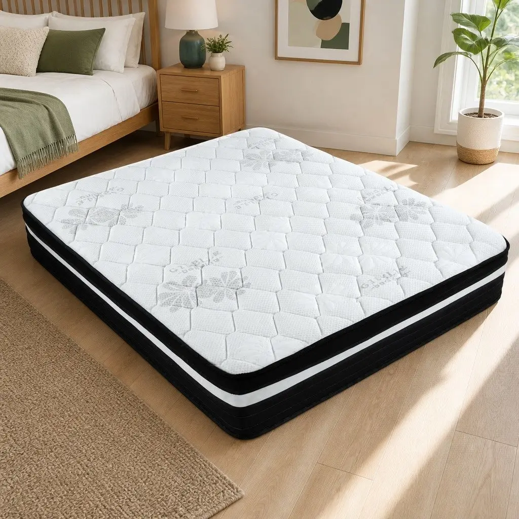 Double Mattress Ultra Firm 28cm Pocket Spring Belgium Knitted Fabric