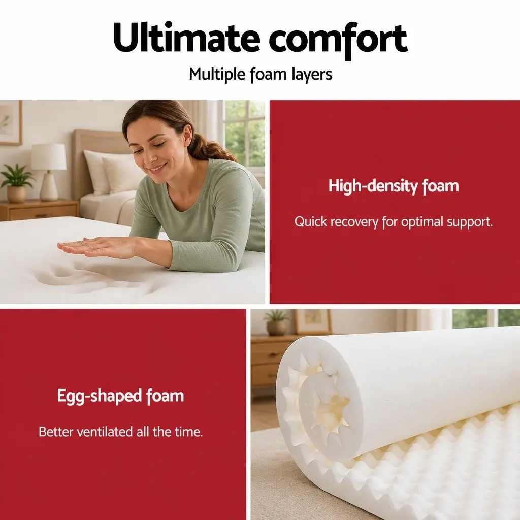 Double Mattress Ultra Firm 28cm Pocket Spring Belgium Knitted Fabric
