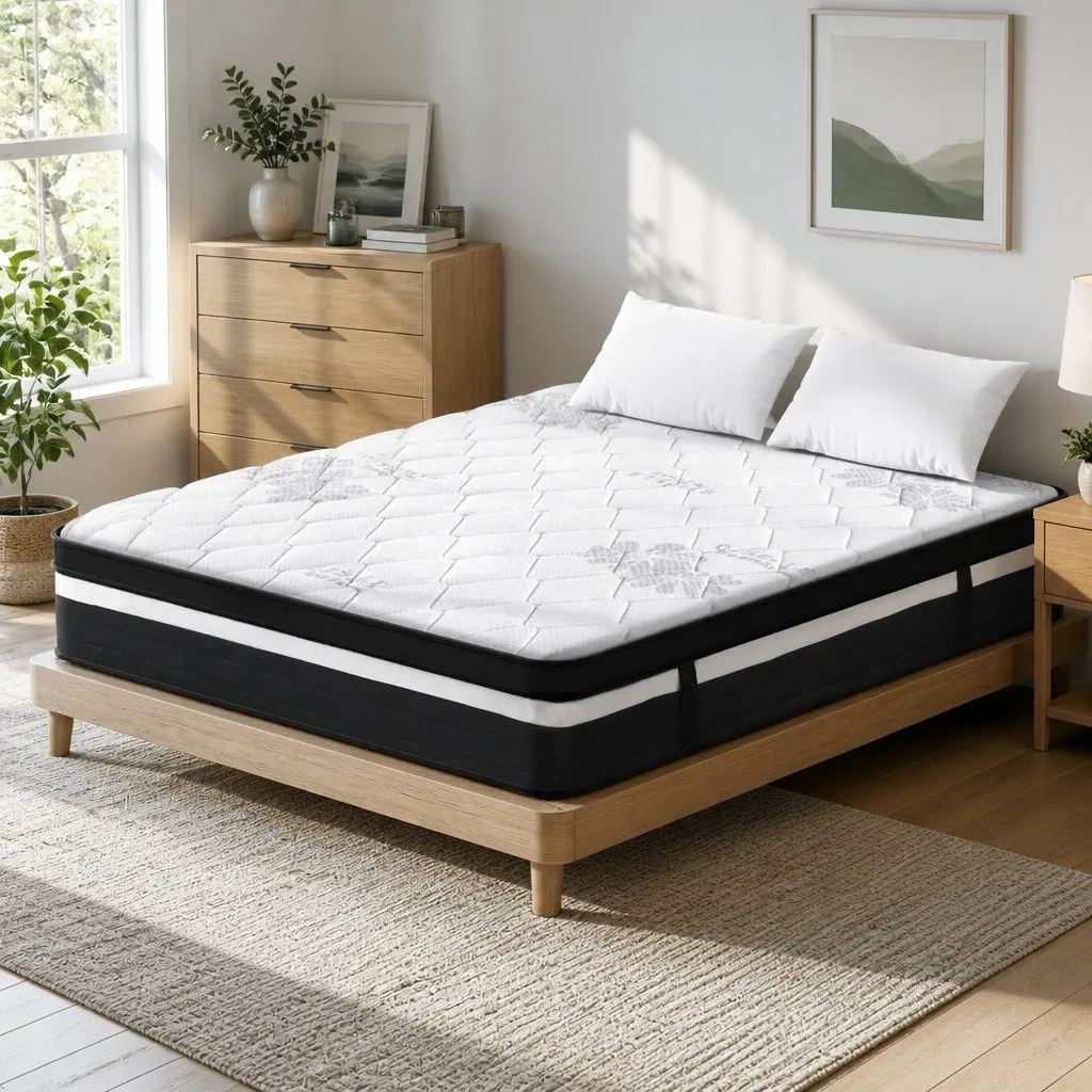 King Size Mattress Euro Top 28cm Extra Firm Pocket Spring Hypoallergenic 7 Zone Support