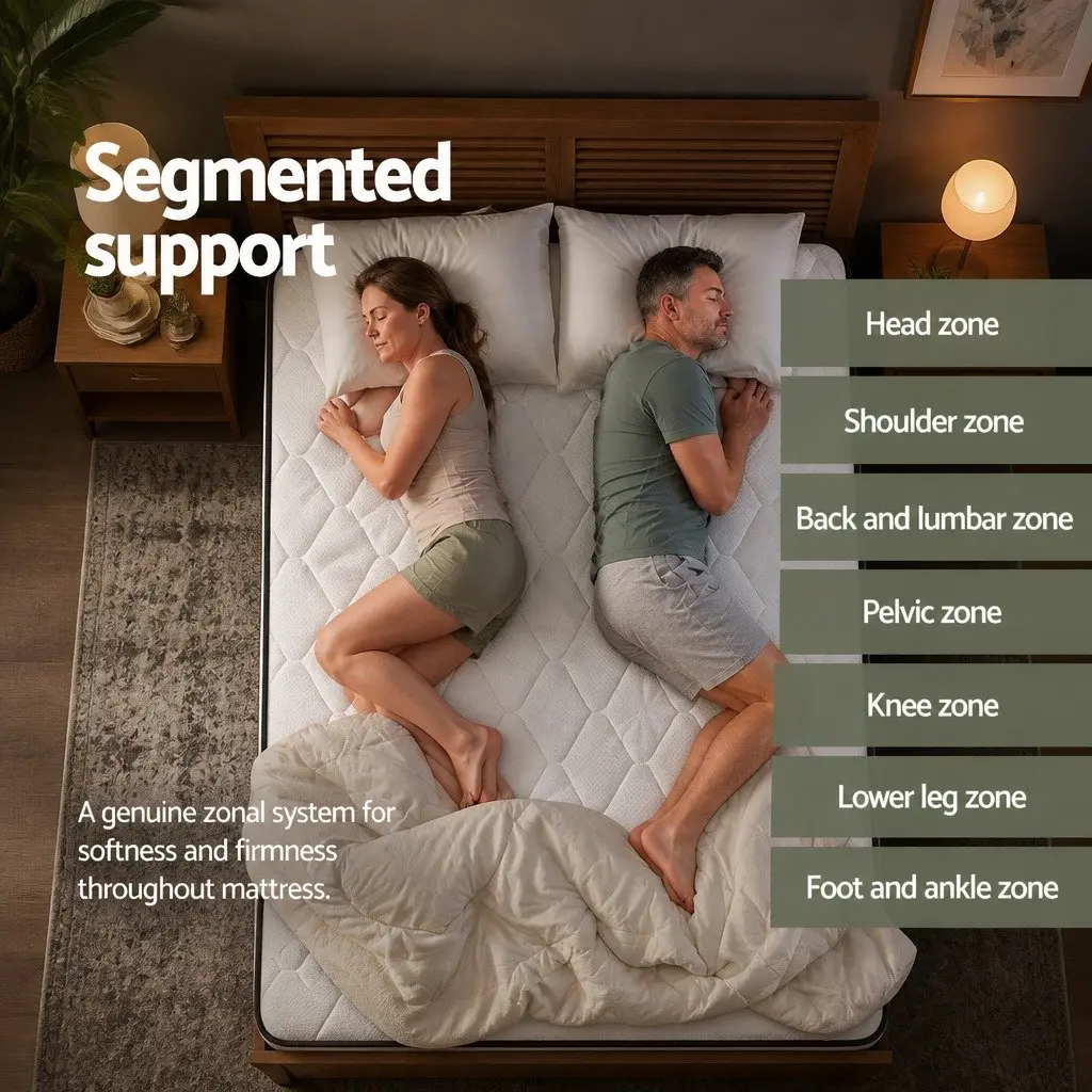King Size Mattress Euro Top 28cm Extra Firm Pocket Spring Hypoallergenic 7 Zone Support