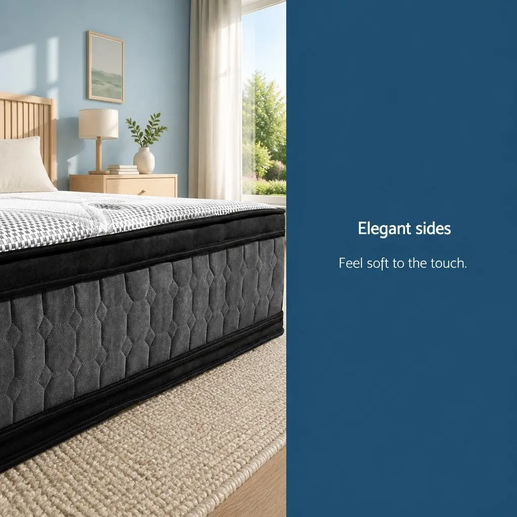 King Size Mattress Double-Sided Flippable 36cm Thick Cool Gel Memory Foam High-Density Foam Pocket Springs