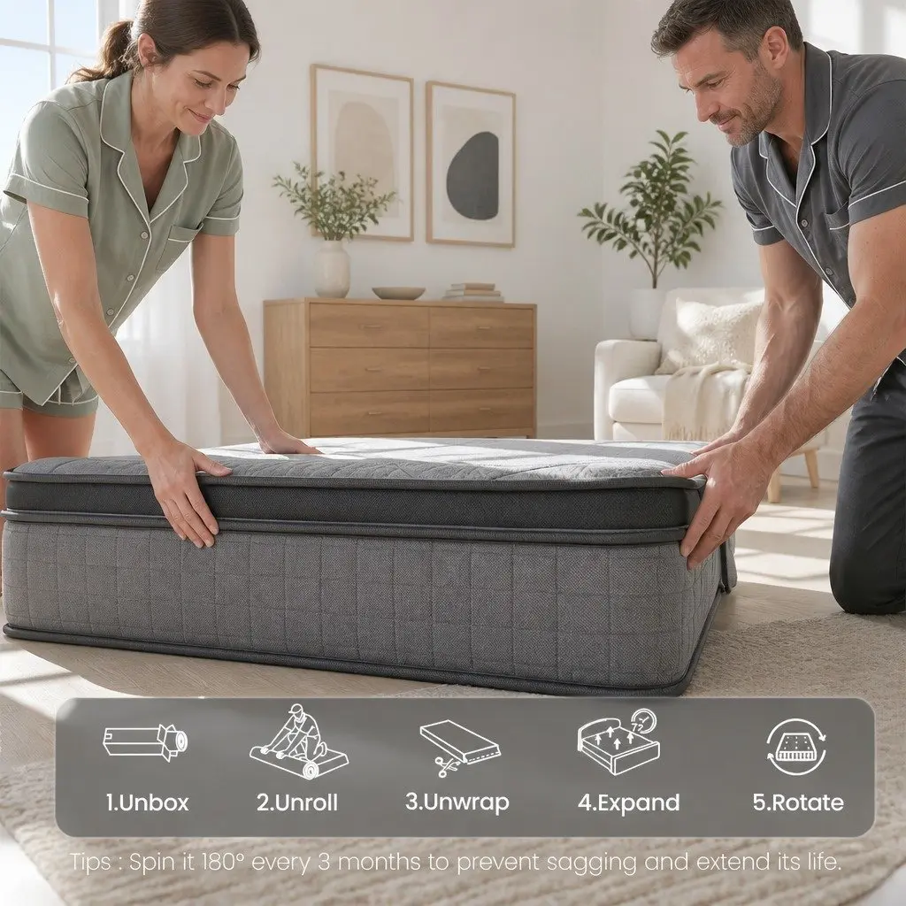 7-Zone Pocket Spring Double Mattress 33cm Extra Firm