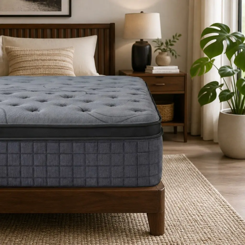 Queen Mattress Extra Firm Support 33cm 7-Zone Pocket Spring Knitted Fabric Cover