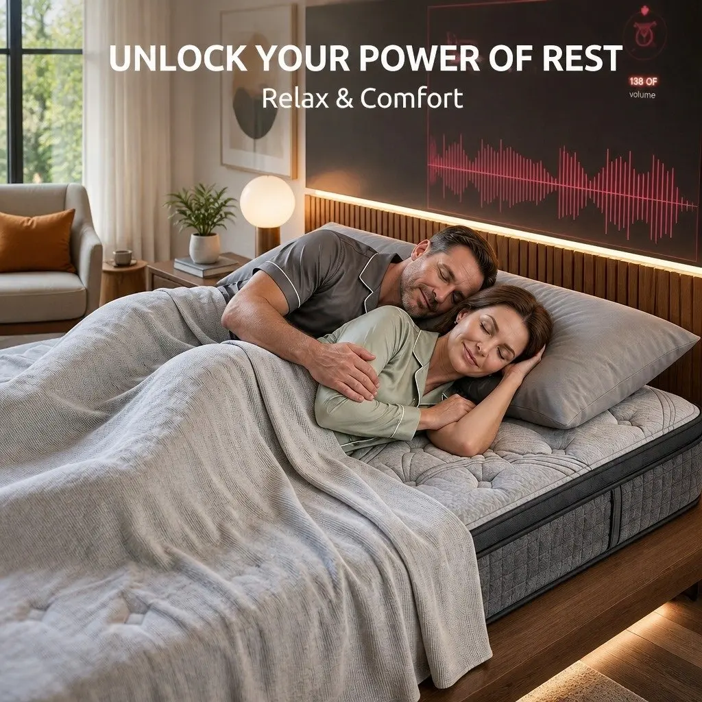 Queen Mattress Extra Firm Support 33cm 7-Zone Pocket Spring Knitted Fabric Cover