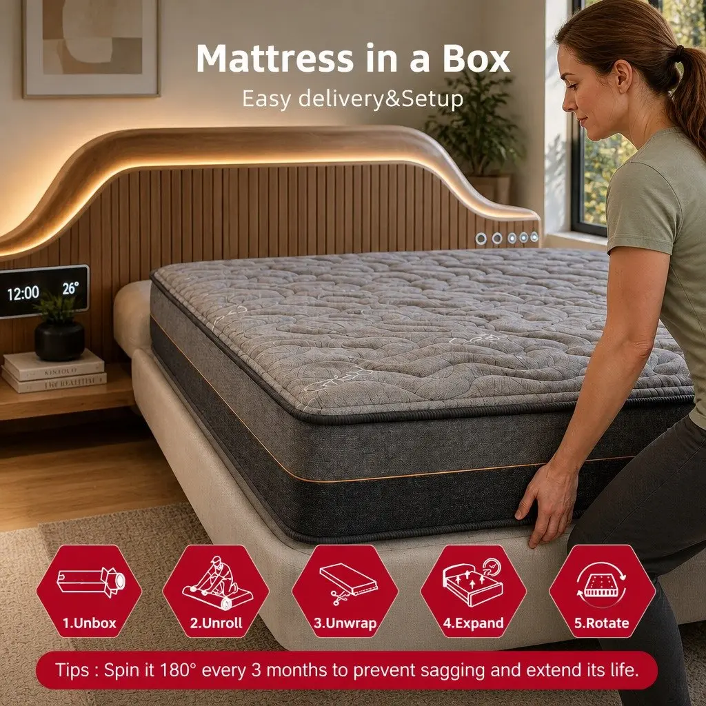 King Single Mattress 25cm Hybrid Pocket Spring with Foam