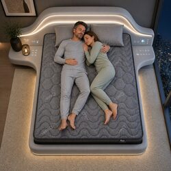 Double Mattress 25cm Hybrid Pocket Spring with Charcoal Fabric