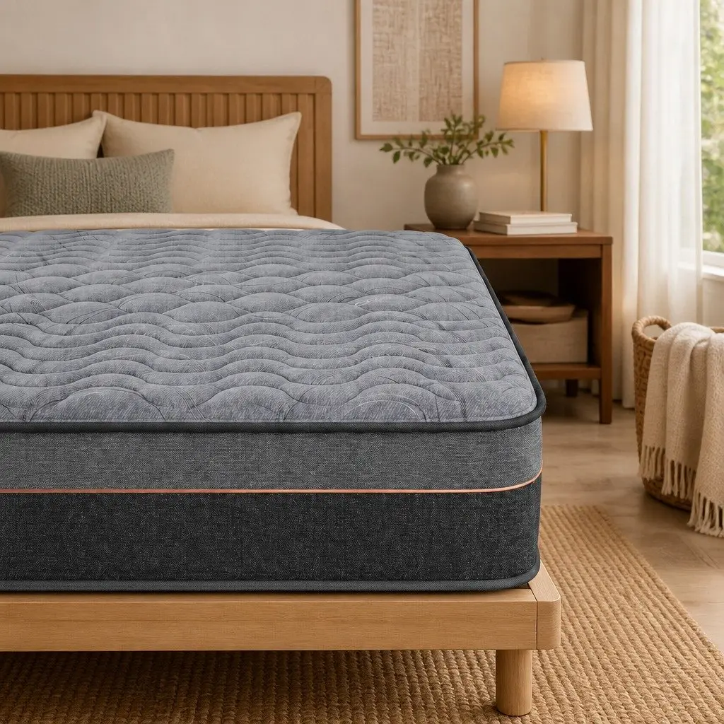 Double Mattress 25cm Hybrid Pocket Spring with Charcoal Fabric