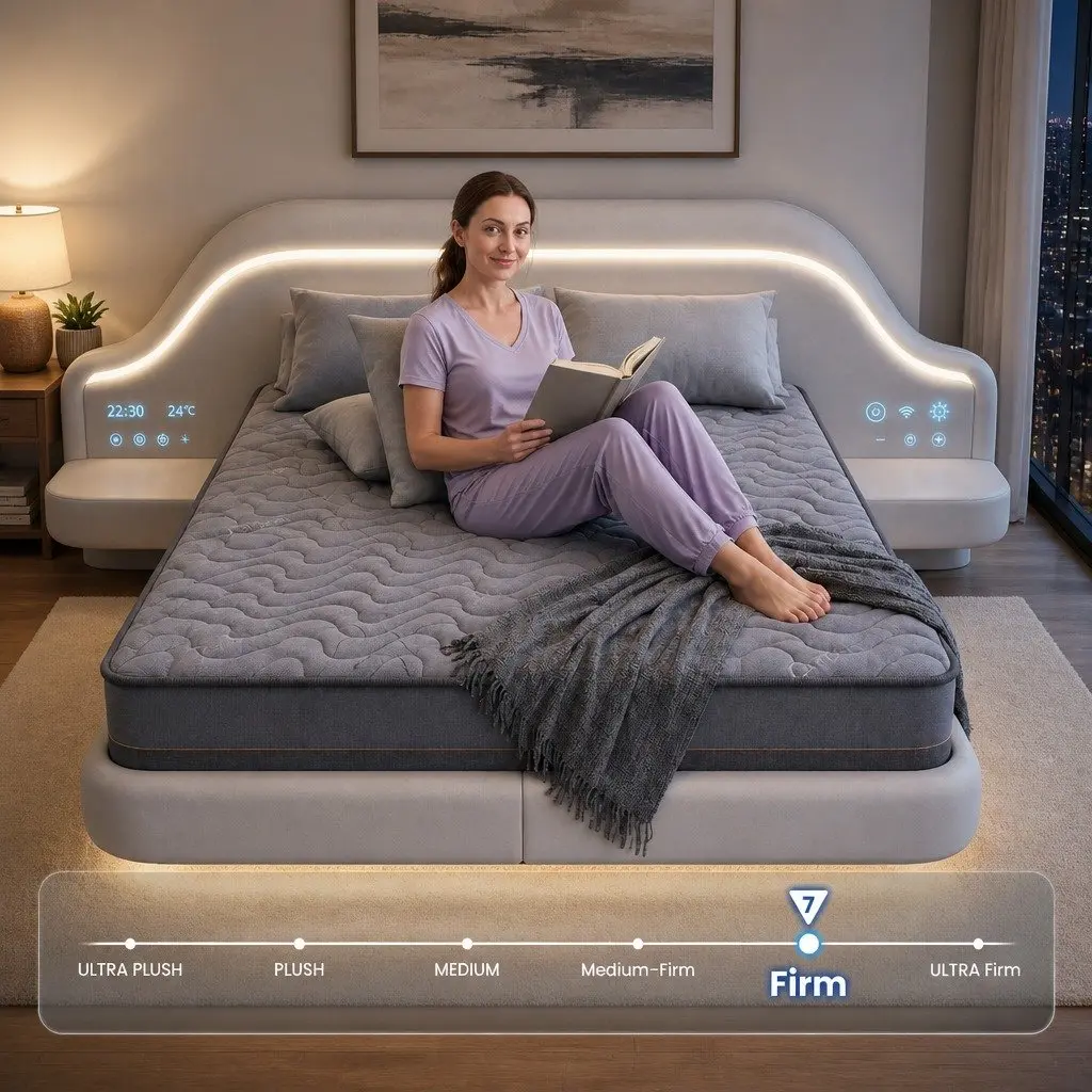 Double Mattress 25cm Hybrid Pocket Spring with Charcoal Fabric