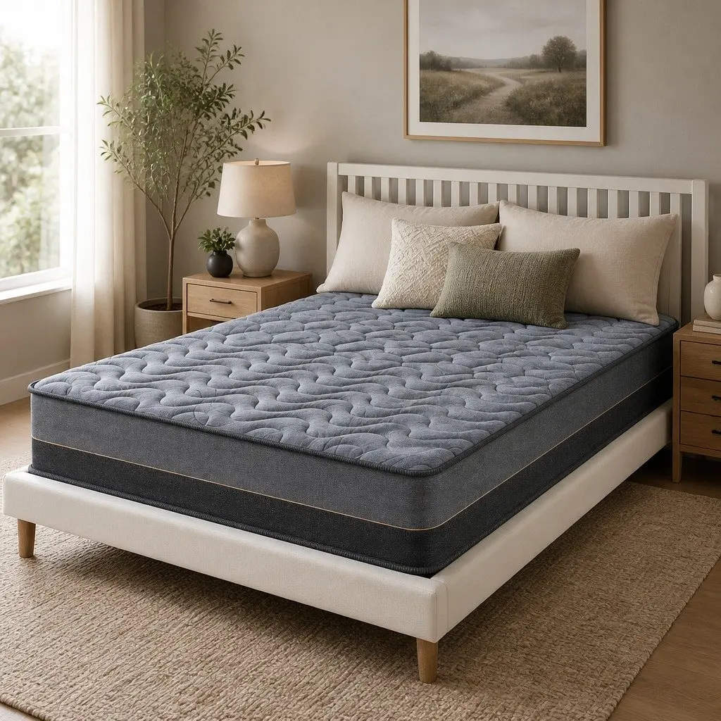 25cmKingSizeMattresswithHybridPocketSpringandEggCrateFoaminBambooCharcoalforComfortableSleep