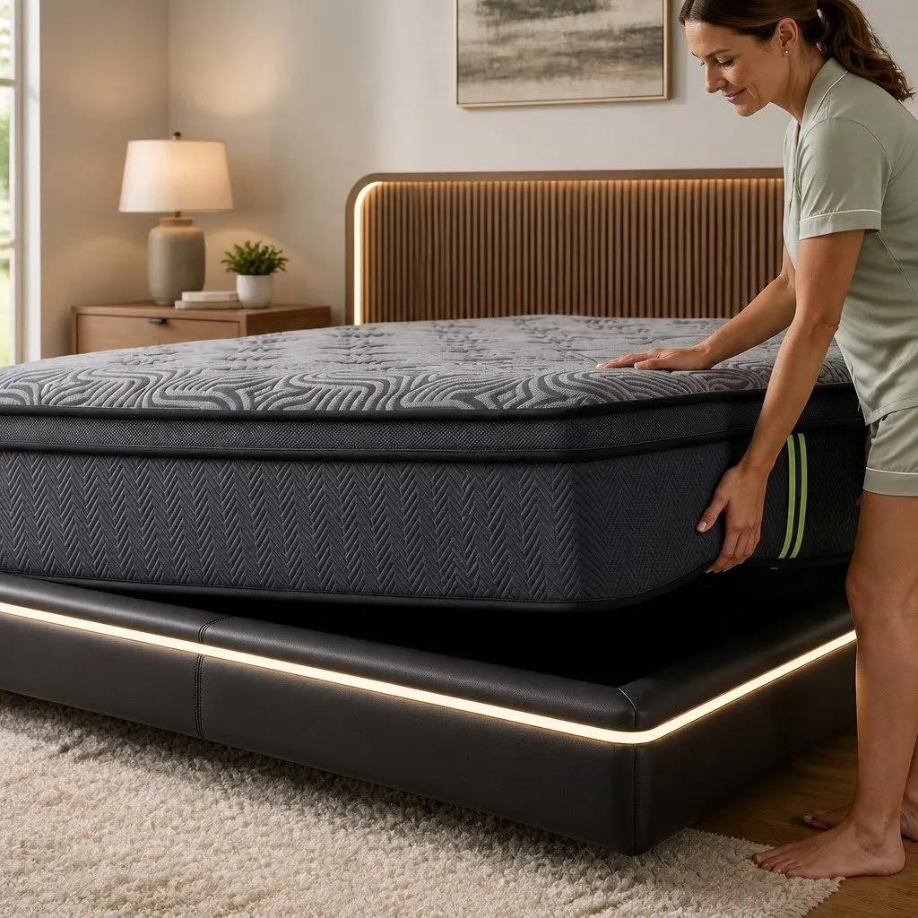 King Single Mattress 34cm Hybrid Pocket Spring Gel Memory Foam 5-Zone Pressure