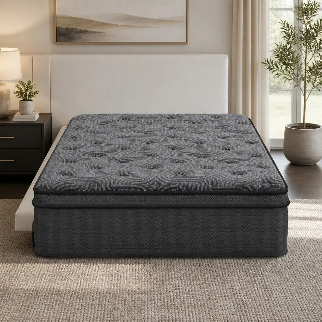 King Single Mattress 34cm Hybrid Pocket Spring Gel Memory Foam 5-Zone Pressure