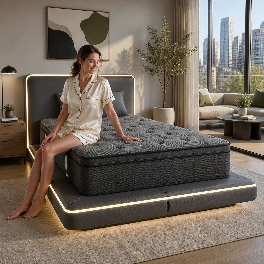 King Single Mattress 34cm Hybrid Pocket Spring Gel Memory Foam 5-Zone Pressure