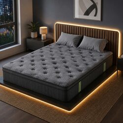 Double Mattress 34cm Gel Memory Foam Pocket Spring 5-Zone