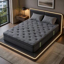 Hybrid Pocket Spring Gel Memory Foam King Mattress 34cm