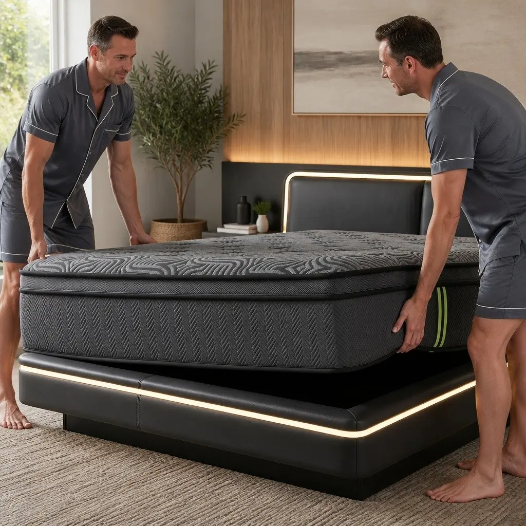 Hybrid Pocket Spring Gel Memory Foam King Mattress 34cm