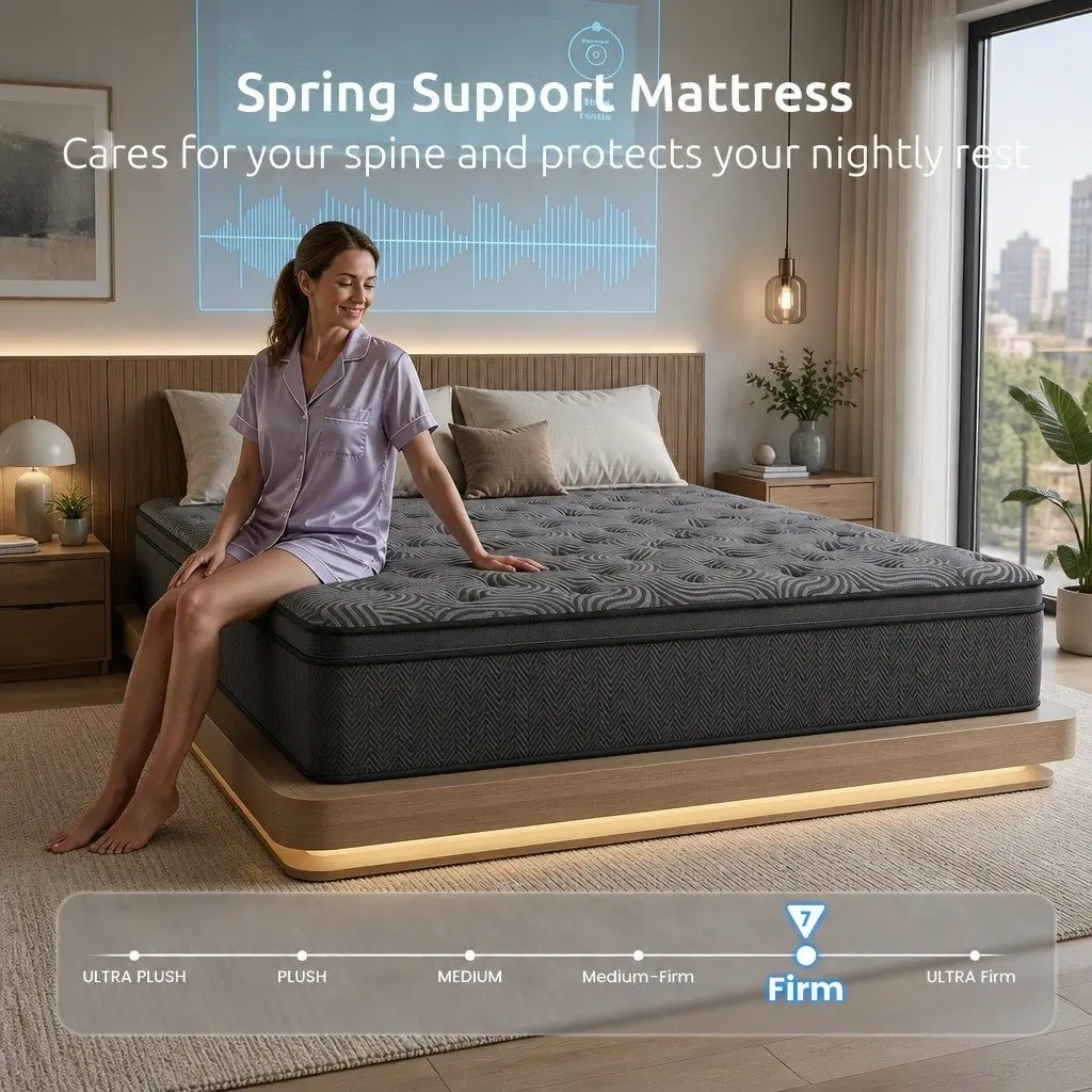 Hybrid Pocket Spring Gel Memory Foam King Mattress 34cm