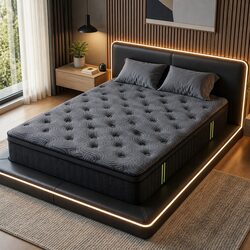 Queen Mattress 34cm Hybrid Pocket Spring Gel Foam