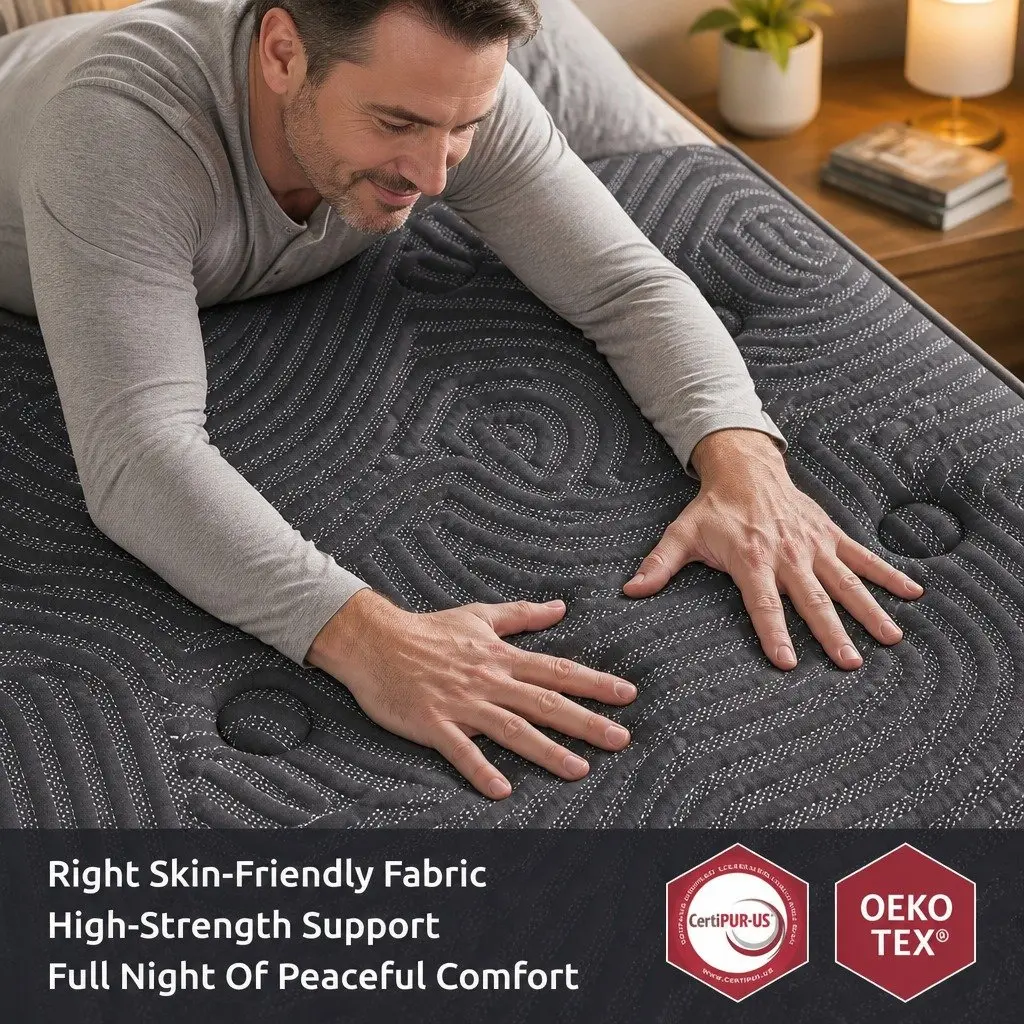 Queen Mattress 34cm Hybrid Pocket Spring Gel Foam