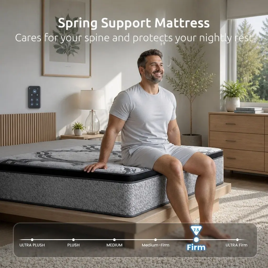 King Single Mattress 34cm 5-Zone Pocket Spring Comfort
