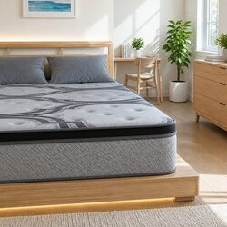 Double Mattress with 5-Zone Pocket Springs and Foam