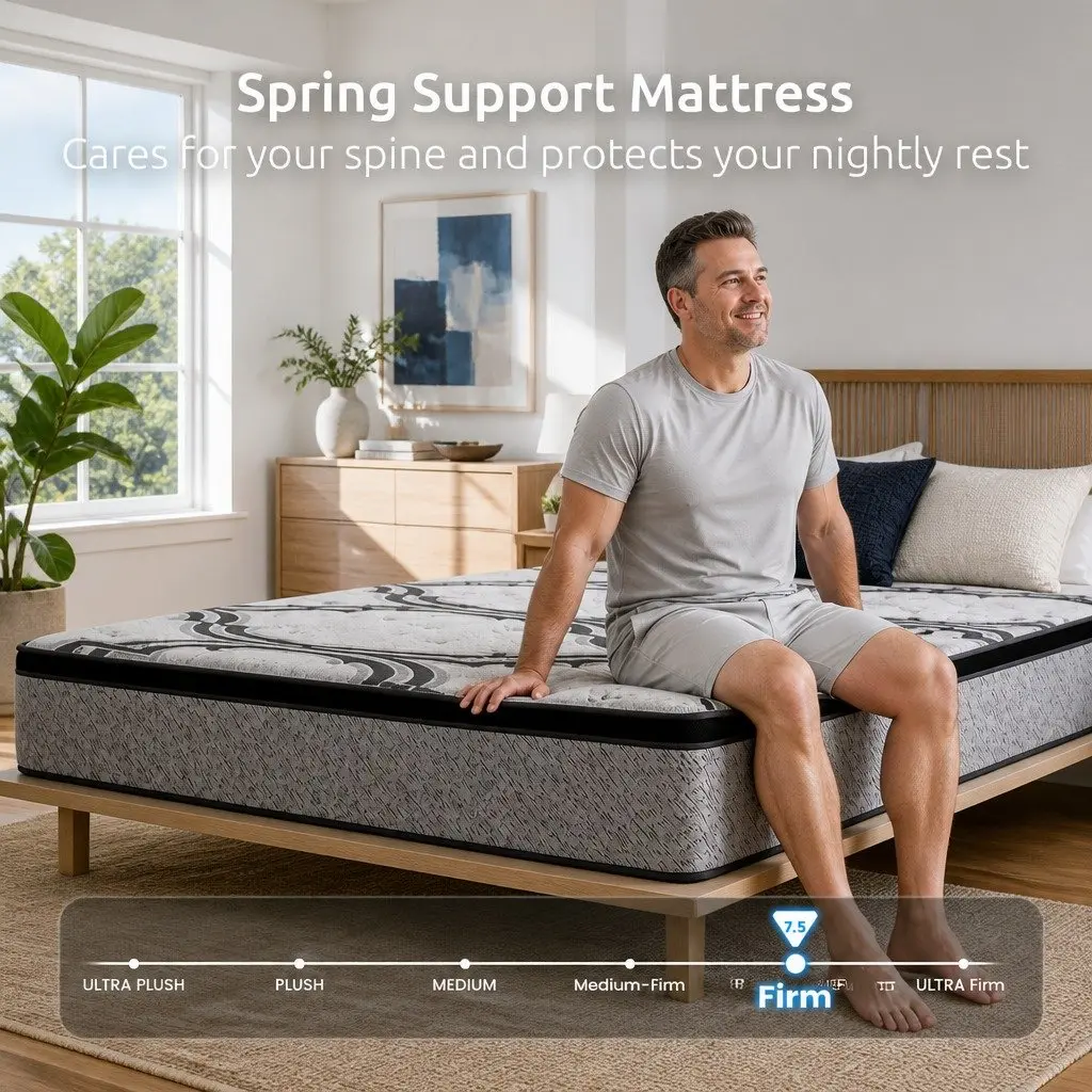 King Size Mattress 34cm Extra Firm with 5-Zone Support