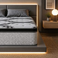 Queen Mattress 34cm Hybrid Pocket Spring with 5-Zone Support